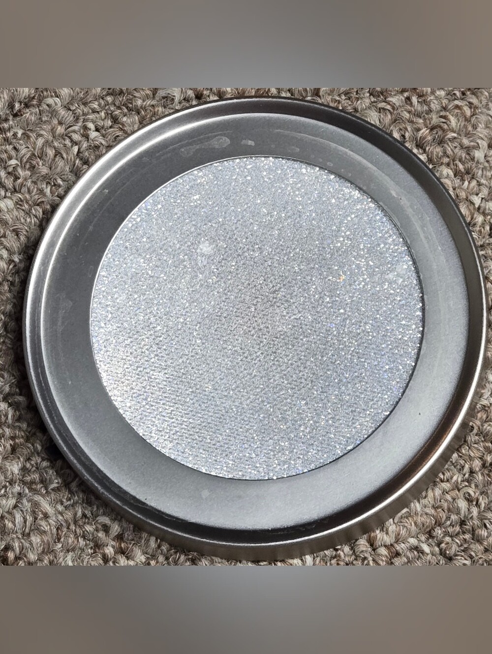 Partylite Silver Glitter Decorative Color Changing Plate